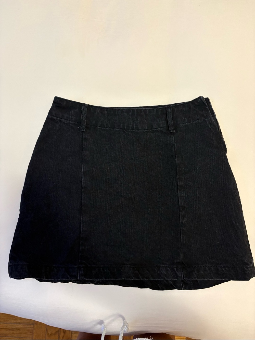 Reformation Black Denim Mini Skirt